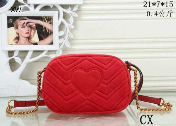 

fashion women gold bags heart chain velvet crossbody totes shoulder style marmont purse wallets lady handbag messenger gu1245 dqnbw