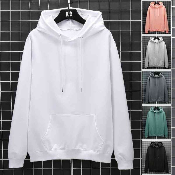 

new solid color hooded pullover for men's sweater, Black