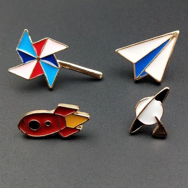 

pins, brooches fashion windmill universe enamel cartoon pins badges bags metal pin gifts jewelry brooch diy clothes hats backpack, Gray