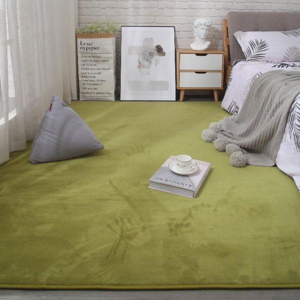 

simple modern living room, tea table, tatami, bedroom carpet, bed edge, rectangular, no hair carpets