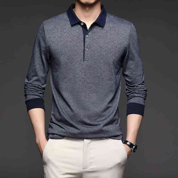 

spring long sleeved t-shirt men's busins leisure lattice matching middle-aged and elderly bottoming shirt, White;black