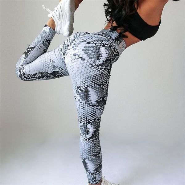 

yoga outfits pants women snakeskin leggings s-xl stretch fitness gym tights running jogging tummy control, White;red