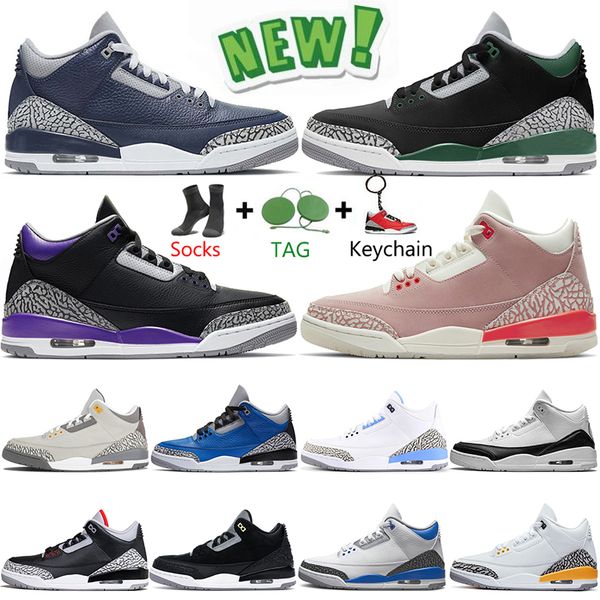 

fashion 2022 pine green mens jumpman 3 3s basketball shoes a ma maniere unc cool grey georgetown laser orange black cement tinker hatfield t