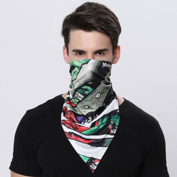 

scarves 1 pc print versatility cycling elastic magic scarf hiking headwear breathable headband microfiber bandana, Blue;gray