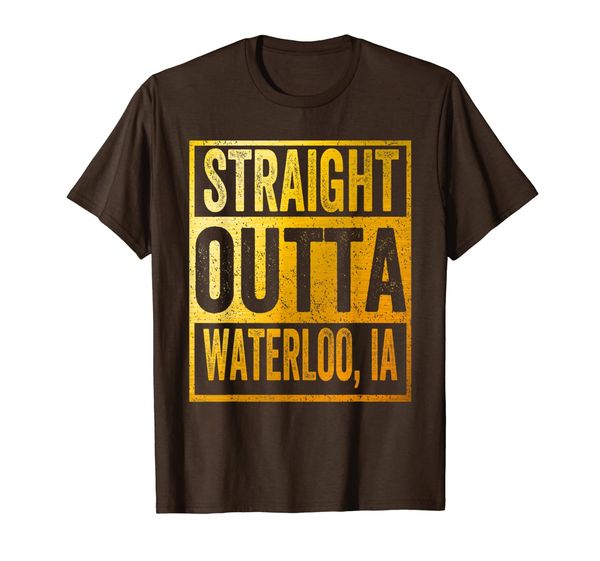 

straight outta waterloo shirt iowa, White;black