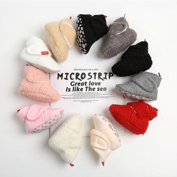 

first walkers autumn winter plush baby shoes toddler warm fur 2021 born boys girls crib infant soft sole prewalkers