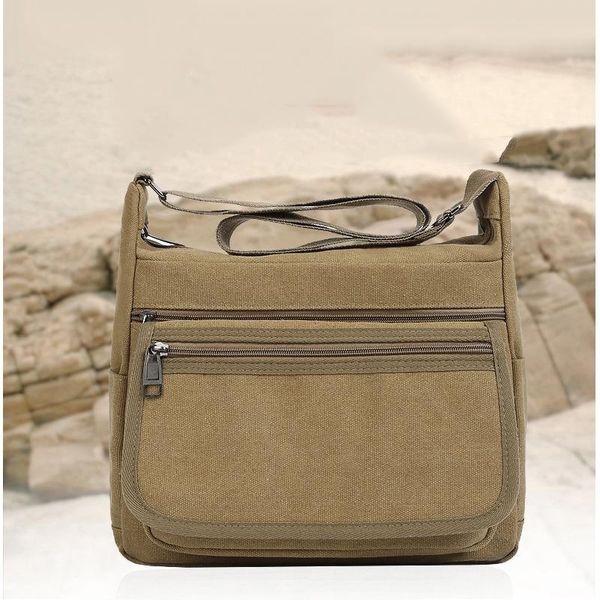 

school bags men's canvas bag shoulder casual messenger small crossbody backpack