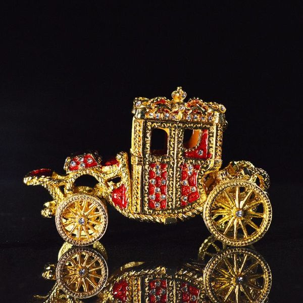 

decorative objects & figurines qifu arrival handicraft royal small carriage trinket box for decoration