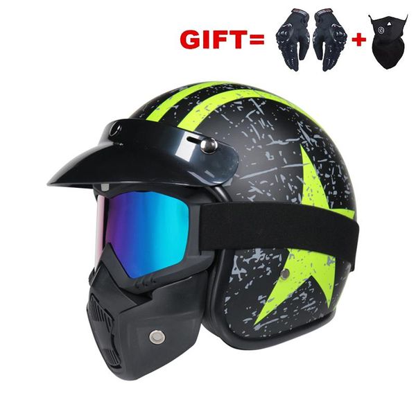 

motorcycle helmets helmet open face vintage retro motorbike chopper cafe racer touring scooters cascos moto casque downhill capacete