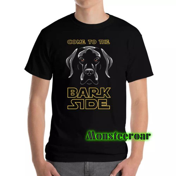 

Come To The Bark Side Dog Space Wars Funny Parody Animal Pet Black T-Shirt S-6XL, White;black