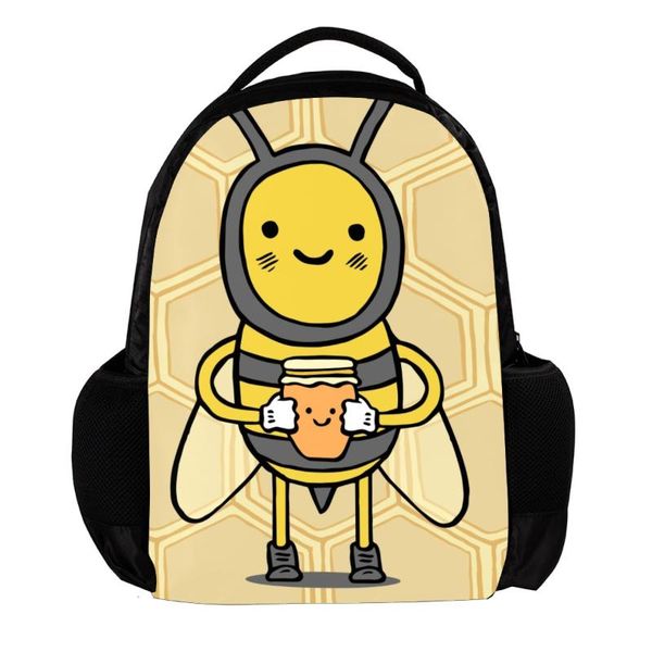 

women & men waterproof backpack 15 inch laptravel school bag girls boys bee animal