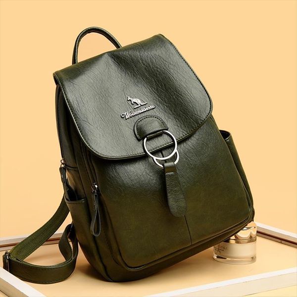 

women backpack leather fashion school backpacks female vintage for girls bag travel bagpack
