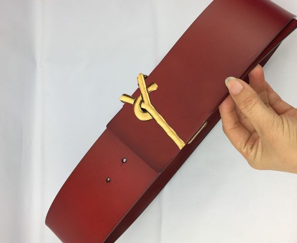 

7v designer fashion women belt womens genuine leather black red color big buckle designer cowhide belts for mens luxury waistband 7cm 451, Black;brown