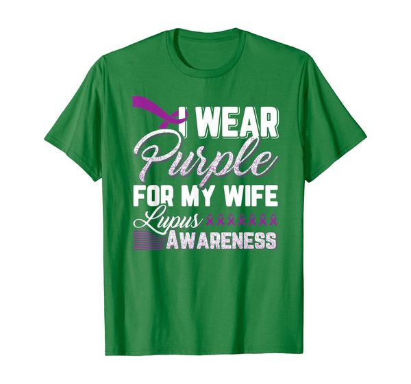 

i wear purple for my wife lupus awareness t-shirt, White;black