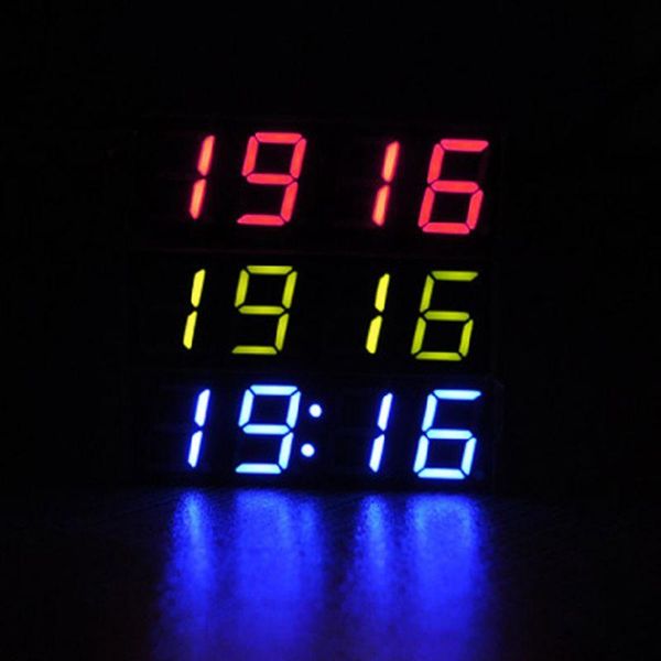 

desk & table clocks car digital tube electronic clock led three-in-one time + temperature voltage a basic version of the microcontroller ele