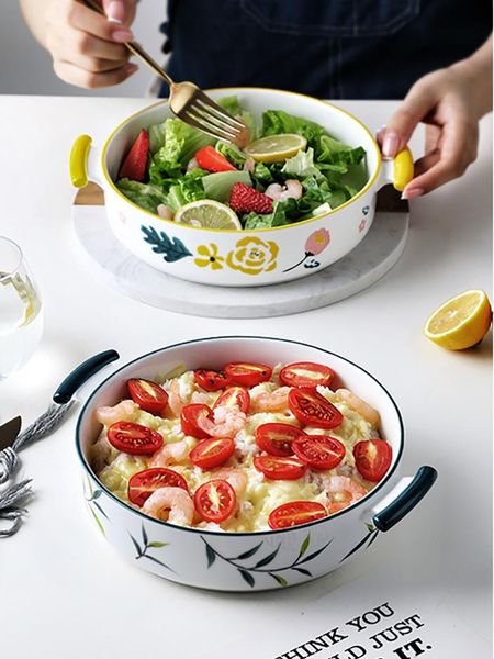 

ceramic baking bowl cheese baked ousehold vegetable plate large boiled fish soup pot dessert bowls