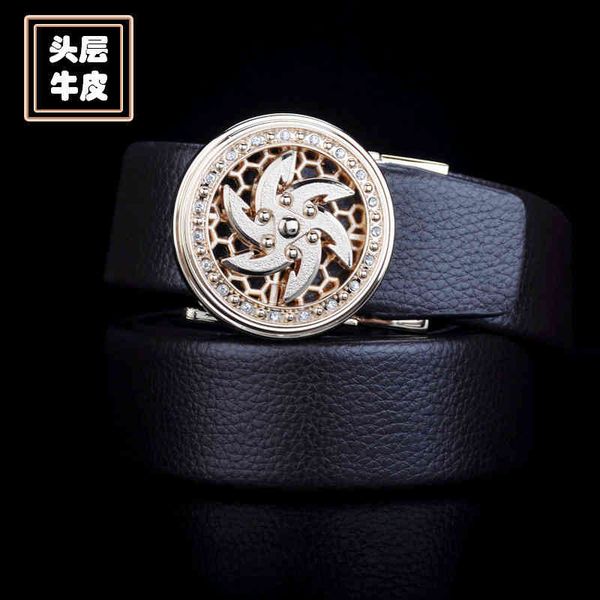 

times men's good head fashion leather belt, Black;brown