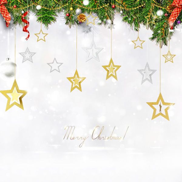 Decorazione per feste 7 pezzi Ghirlanda di carta Striscioni a forma di stella Baby Shower Ragazze Stamina da appendere Buon compleanno Natale Matrimonio Decorazioni per la casa