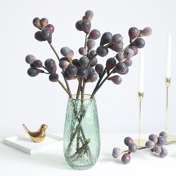 

decorative flowers & wreaths single leafless artificial fruit fig home restaurant el decoration berry simulation loquat flower arrangement d