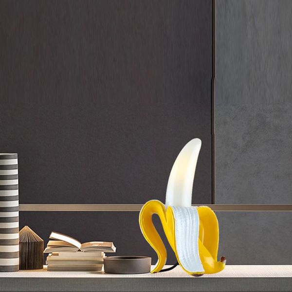 

table lamps nordic style creative banana led lamp living room study bedroom bedside resin glass christmas gift desk