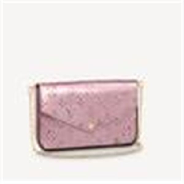 

m69793 pochette flicie chain bag bumbags long wallet chain wallets purse clutches evening pouches mini be t52n, Black;red