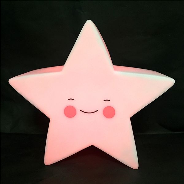 

creative led enamel colorful night cartoon smile star light decoration gift