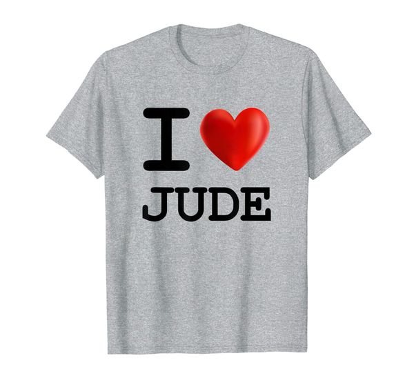 

i love jude heart name t shirt gift, White;black
