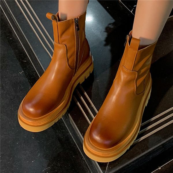 

boot back brown black slip in short winter women's shoes mujer boots