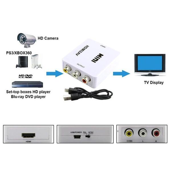 

to rca av converter composite cvbs video adapter 2021 audio cables & connectors