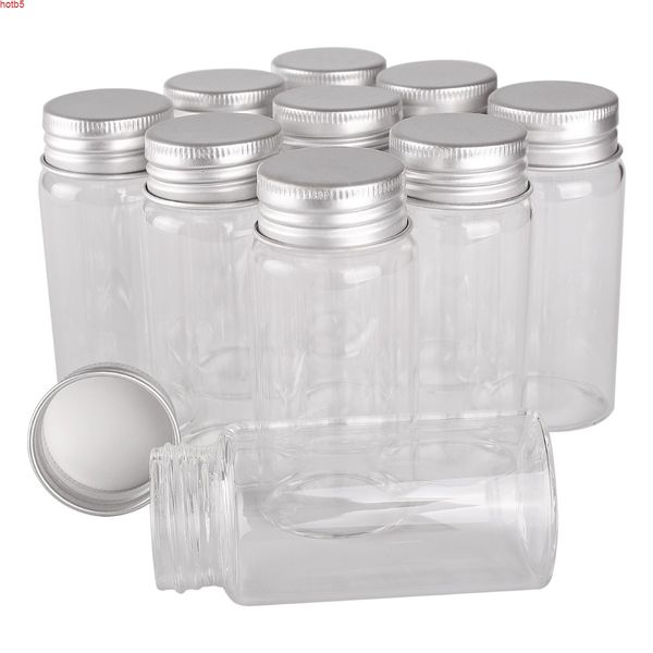 

15 pieces 60ml 37*80mm glass bottles with aluminum caps spice container jars vials diy craft for weddinggood qty