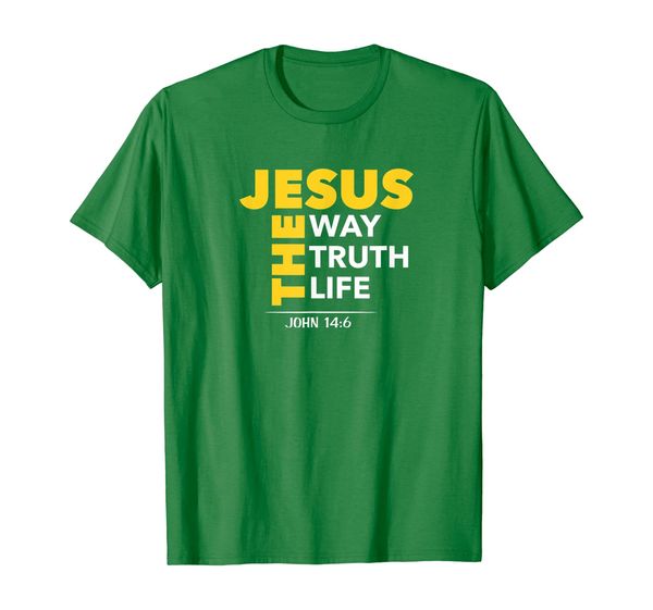 

Jesus TShirt The Way Truth Life John 14:6 Christian Bible, Mainly pictures