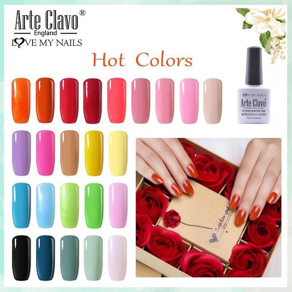 

arte clavo 10ml gel nail polish manicure for nails design uv led semi permanent lacquer vernis hybrid primer polish1, Red;pink