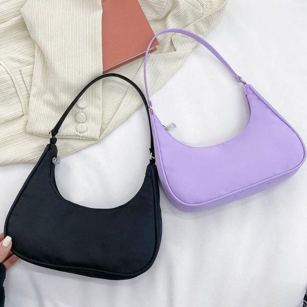 

evening bags fashion women's bag trend exquisite pure color shoulder underarm hobos casual ladies zipper small purse handle handbag