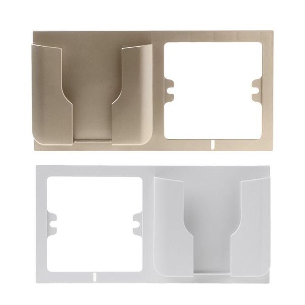

wall socket mobile phone holder home charging storage box stand bracket shelf cell mounts & holders