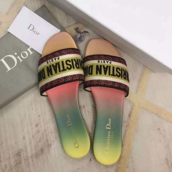 

embroidered slippers women's open toe sandals flat shoes, Black