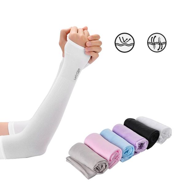 

elbow & knee pads outdoor women men leisure sun uv protection arm warmers cuff for jogging fishing running cycling sports cool elasticity sl, Black;gray
