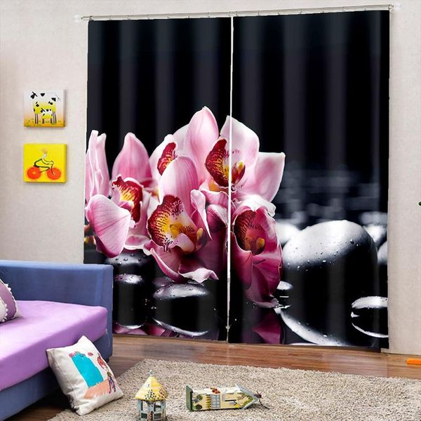 

curtain & drapes plant landscap printing bedroom living room shade fabric can be customized hook decorative