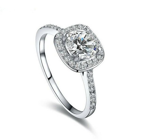 

wedding rings fashion women's round cut cz ring10kt white jewelry size 5-11 luxurious, Slivery;golden