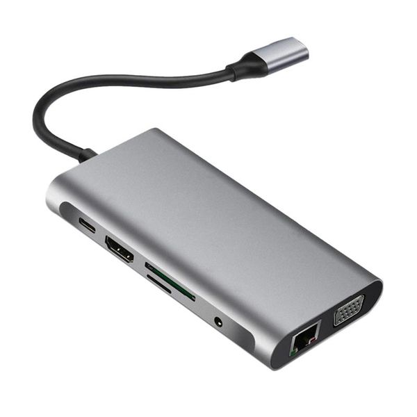 

in 1 usb c hub, multi-function docking station, hub pd fast charging, for pc, lap tv, etc. stations