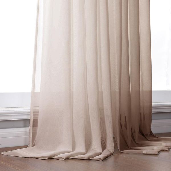 

elka solid tulle sheer window curtains for living room the bedroom modern fabric kitchen voile drapes curtain &