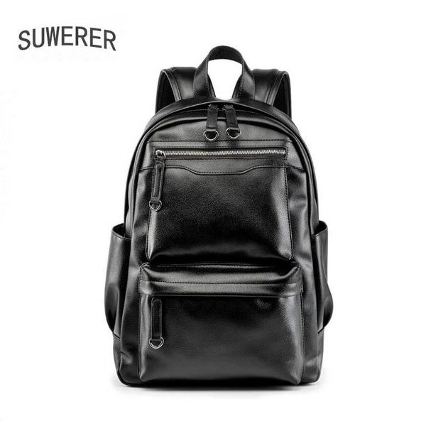 

backpack men's pu leather student bag computer storage leisure travel school