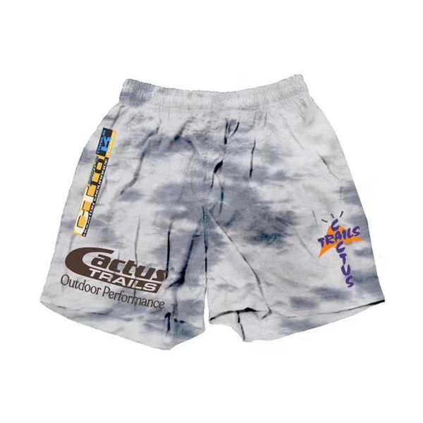 

men's shorts tie-dye travis scott cactus jack running trails men women breechcloth 2ohq, White;black