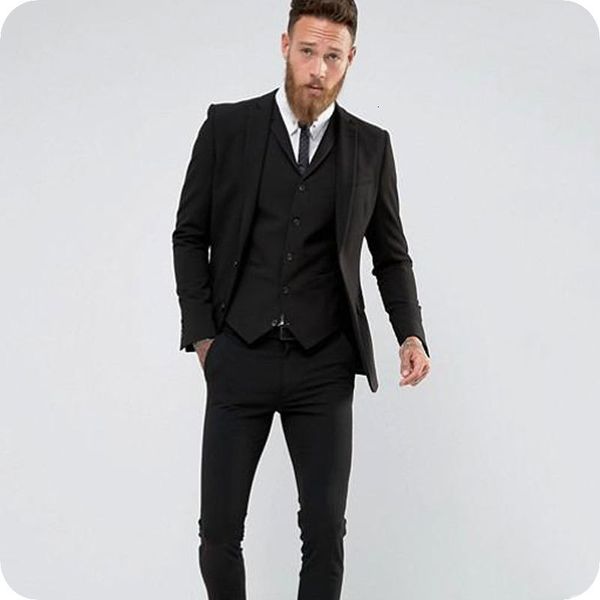 

men's suits & blazers latest coat pant designs black costume homme mariage 3piece slim fit groom tuxedo man blazer terno masculio, White;black