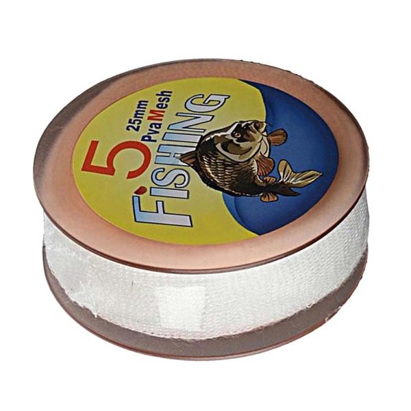 

fishing accessories 5m carp tackle pva mesh water dissolving net soluble bait refill feeder bag (25mm)