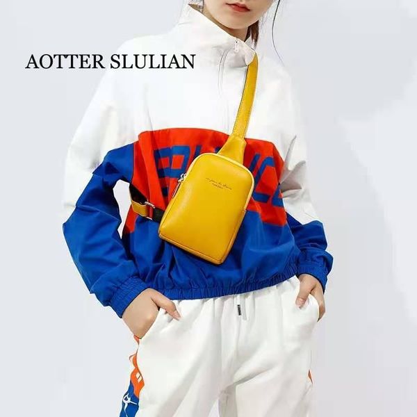

waist bags chest package hip hop style bag women shoulder pack yellow casual crossbody messenger phone coin purse