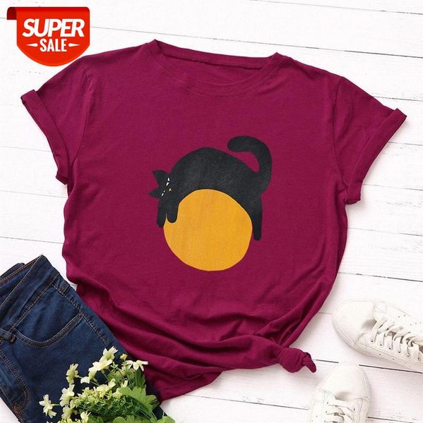 

women's loose round neck short-sleeved cotton t-shirt t200 #zs7x, White