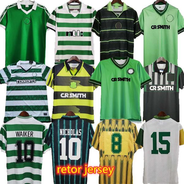 

larsson celtic retro 01 03 soccer jerseys home away 95 96 97 98 99 football shirts sutton nakamura keane 05 06 89 91 92 84 85 classic vintag, Black;yellow
