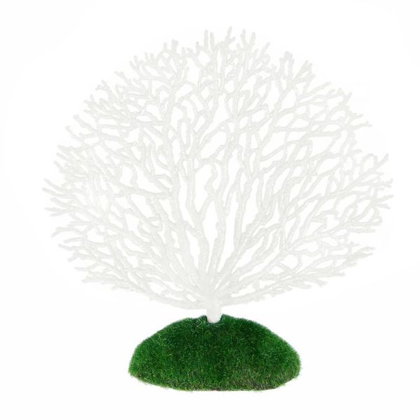 

artificial coral ornament decoration for aquarium fish tank (white) decorations