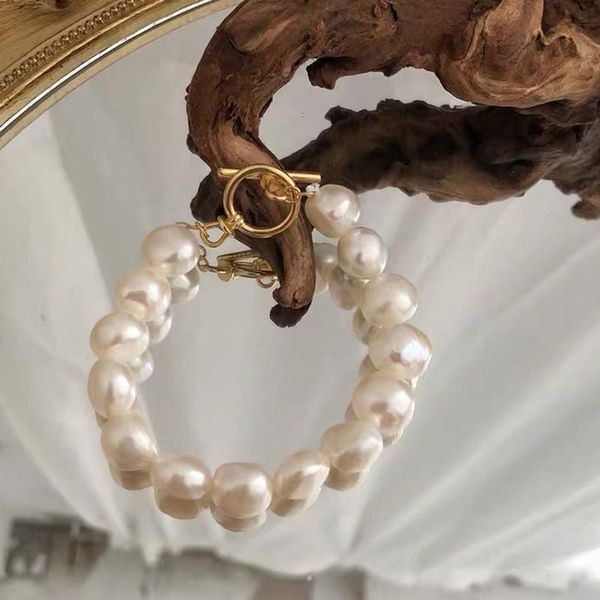

link, chain oversized round pearl bracelet, wedding necklace, birthday, love, mother's day, happiness, big bracelet jewelry, Black