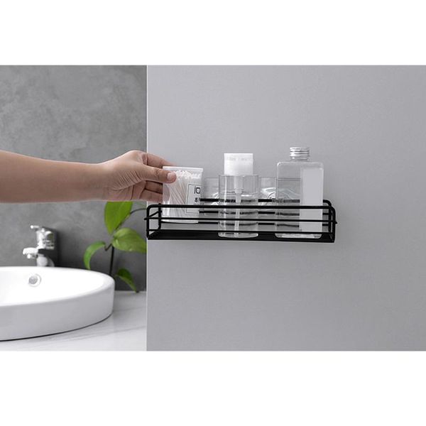 

bathroom shelves iron kitchen shower shelf storage suction basket caddy rack lsf99